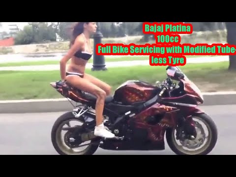 Bajaj Platina 100 cc complete bike servicing with shocker repairing
