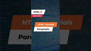 HTML paragraphs (p tag) #html #html5 #htmltutorial #frontend #frontenddevelopment #coding
