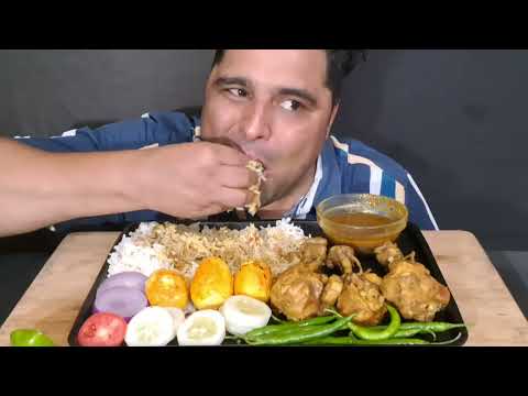 Chicken Leg Piece Eating | @ChickenLegPiece  | Eagg Curry With Rice Eating | AsmrEating | Hk Eats