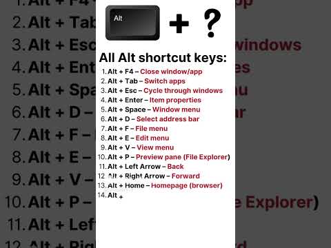 ⌨️ All ALT Shortcut Keys You MUST Know! 💻  Boost Your Windows Productivity Like a Pro