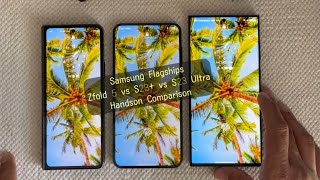 📢 Samsung Flagships: Z Fold 5 vs S23 Plus vs S23 Ultra Size & Handson Comparison 🎯 #zfold5 #s23ultra
