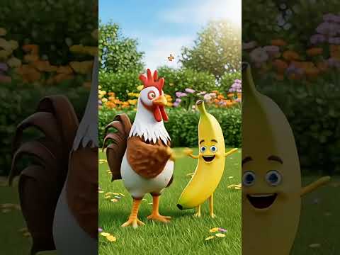 Chicken Banana Dance! Let’s Dance! 🐔🍌 #chicken #banana #baobaodance #ai