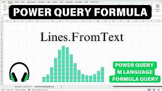 Lines.FromText | Power Query formula in excel | AI Podcast in English