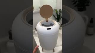 Hygienic Trash Bin with Sensor #bathroom #sensor #motion #cesto #limpiezadecasa