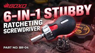 6-in-1 Stubby Ratcheting Screwdriver (BR04)