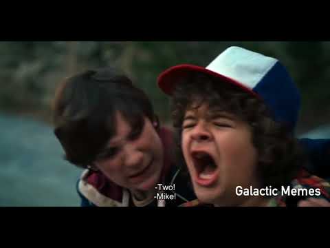 Stranger Things - Mike jumps off the cliff #strangerthings