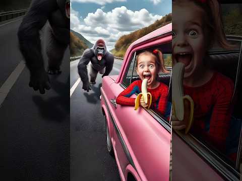 Spider-Man girl fishing for gorilla #avengers​ #ironman​ #sirenhead​ #shorts​