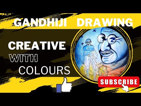 Gandhiji Drawing//Gandhi Jayanti Special//Water Colour//Step By Step @creativewithcolours5748