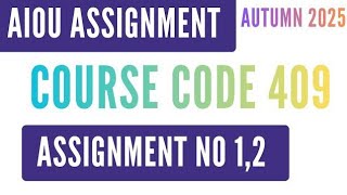 AIOU Code 409 Economic & Commercial Geography اقتصادی و تجارتی جغرافیہ Solved Assig No.1 & 2 Autum25