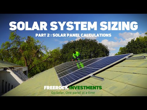 Solar System Sizing (PV array Calculations)