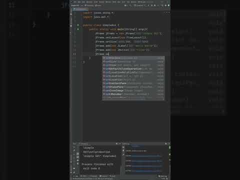 How to make a Simple GUI App in Java under 60 seconds (Swing Library)