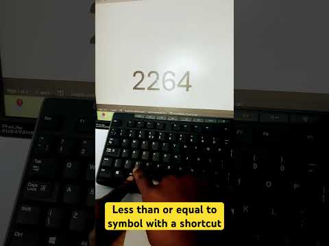 How to insert the less than or equal to symbol using a #shortcut #hack. #math