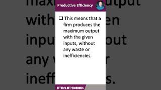 Productive Efficiency | 60 Second Economics | A-Level & IB