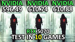 Nvidia Drivers (596.49 vs 610.74 vs 610.88) | Best NVIDIA Driver? | RTX 5070
