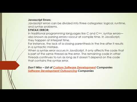Javascript Errors   Best Solutions to Solve JS Errors in 2023