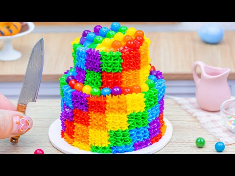 AMAZING Miniature Rainbow Cake Decorating Tutorial | Perfect 1000+ Mini Cake Compilation