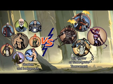 Shadow Fight 2 Shadow👽 and Bodygurads VS All Fighter of Stone grove Tournament #fypシ゚viral