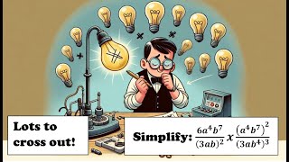 Simplify the rational expression (6a^4b^7)/(3ab)^2 x (a^4b^7)^2 /(3ab^4)^3