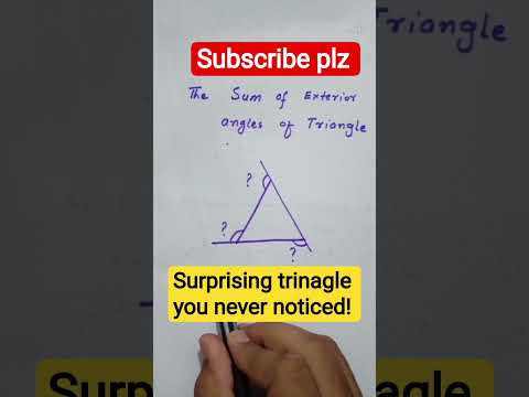 Surprising Triangle Fact You Never Noticed! #mathsshorts #ExteriorAngles  #GeometryShorts #maths