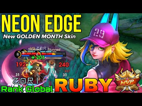 Neon Edge Ruby New GOLDEN MONTH Skin - Top Global Ruby by 乙ㄖ尺丨- Mobile Legends