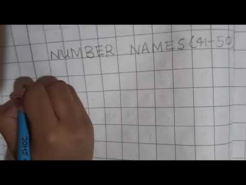 NUMBER NAMES (41-50) SR KG MATHS