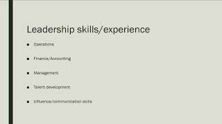 Different Paths to Success: Organizational Leadership