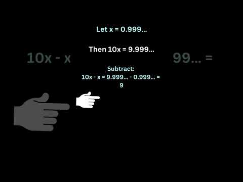 0.999… = 1?  Let’s prove it!  #mathproof #coolmath #mathfacts #numbers #decimals