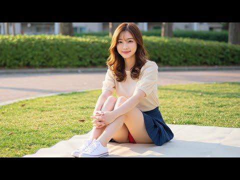 えっ確信犯でしょ･･･公園にいたミニスカ女子の絶対領域がパッカーン