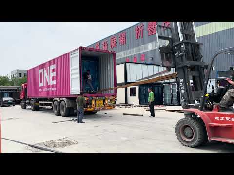 🚛📦 Shipping a Container House – Watch the Forklift in Action!