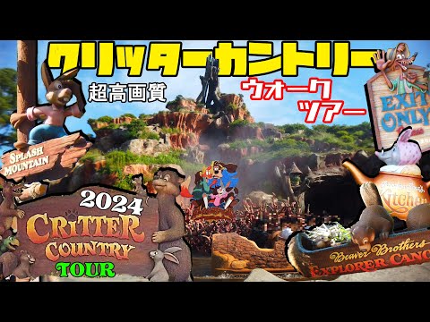 【4K】Splash Mountain Area Tour 2024 / FULL Walking Tour of  Critter Country in Tokyo Disneyland