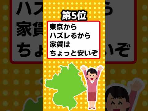 【2ch有益スレ】ガチで住みやすい首都圏エリア挙げてけｗ【TOP7】 #shorts