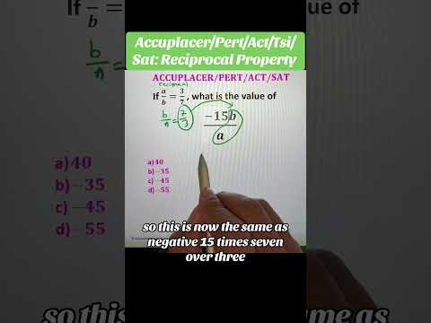 Sat/Accuplacer: Reciprocal Property! #maths #fyp #algebra #sat #mathhack