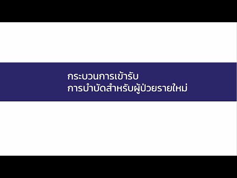 ชุดความรู้ EP1 เรื่อง " กระบวนการเข้ารับการบำบัดสำหรับผู้ป่วยรายใหม่ "