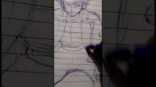 Drawing Tanjiro Using Ball Pen🔥 #drawing #demonslayerdrawing #penart #shorts