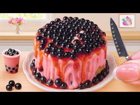 Satisfying Mini Chocolate Cake Recipe With Bubble Tea Chiffon Cake 4K🌸