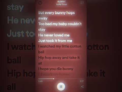 Bunny - Sofie Dossi #spotify #lyrics #fyp #shorts #tiktok #sofiedossi #bunny