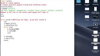 Lots of Squares in Python Turtle Module