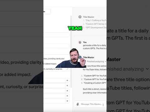 Custom GPT for YouTube Titles