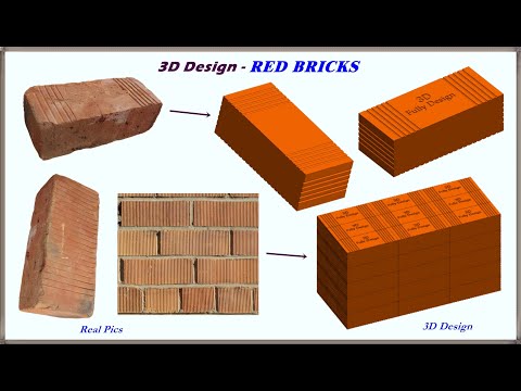 3D Design - RED BRICK, #3Dmodeling, #SolidWorks, #SolidEdge, #Creo, #Catia, #Construction, #Civil