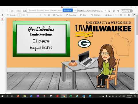 Conic Sections   Ellipses   Equations