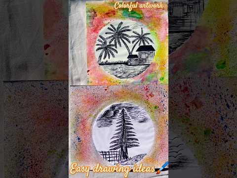 My old artwork(part 1)😊#youtubeshorts#shortsfeed#drawingideas#easydrawingideas#inkdrawing#nature
