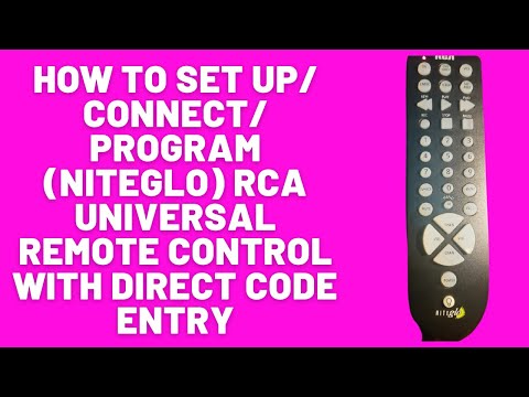 How to Set up Niteglo RCA Universal Remote Control with Direct Code Entry