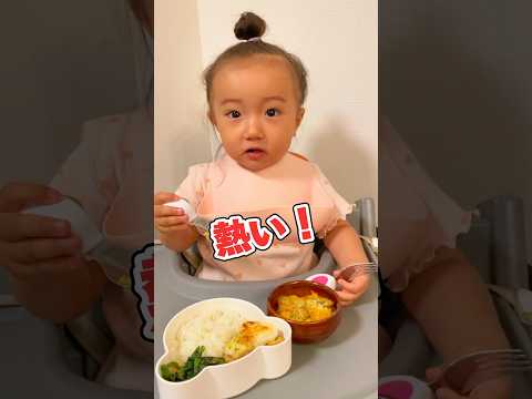 食べ物の温度にきびしい1歳娘ちゃん👶🏼爆食ご飯の様子です🍚#るいちゃんねる#成長記録 #成長日記  #離乳食 #幼児食