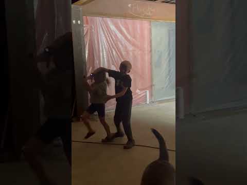 Shipping container house build. Dancing and fun times
