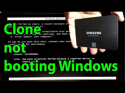 Windows does not boot after cloning SSD hard drive