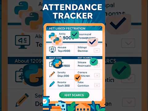 🧑‍💻 Attendance Tracker Using Python | Smart Attendance System Project 🔥 #shorts #python