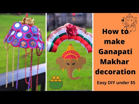 Ganpati Decoration Ideas In Lockdown | Ganpati Background Decoration Ideas For Home | eco friendlyl