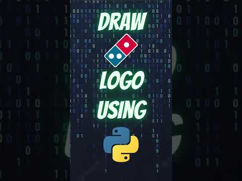 Draw Dominos Logo using Python Turtle #shorts #python #pythonturtle #dominos   #pythonshorts