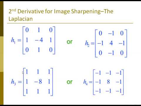 Sharpening Spatial Filters