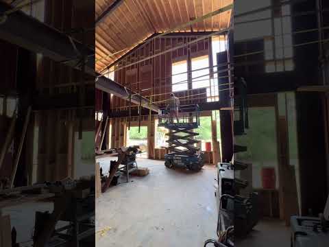 How to cut windows out in shipping container house. #countrymusic #containerhome #stihl